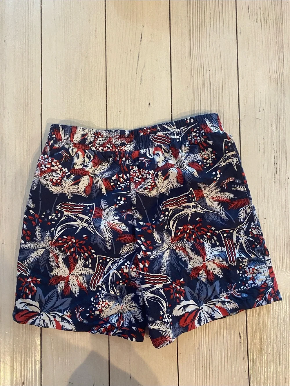 Boys Navy  Print Elasticw-Waist Shorts